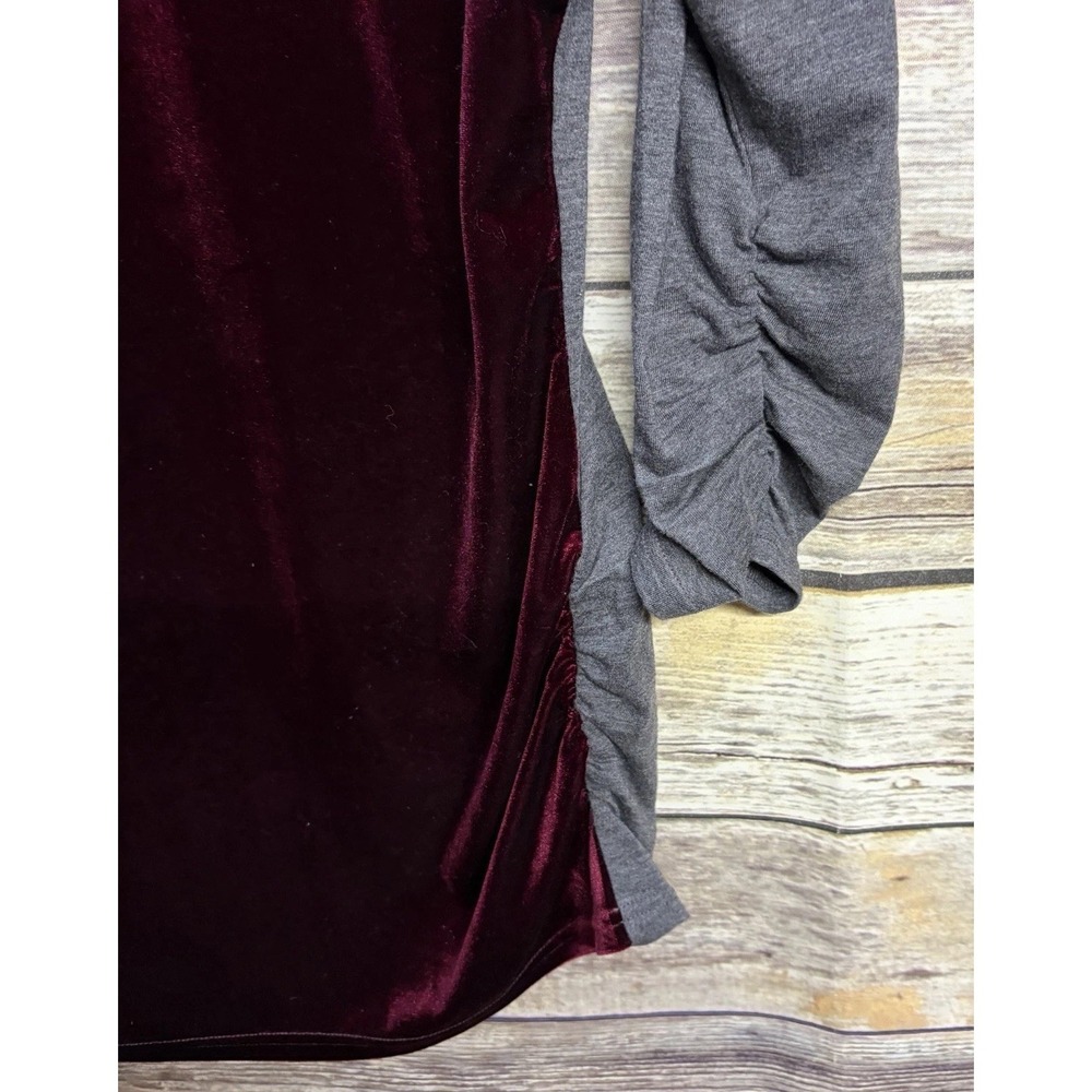 Sundance Dulcet Tones Velour Velvet Jersey Women's Medium Round Neck Top View 4